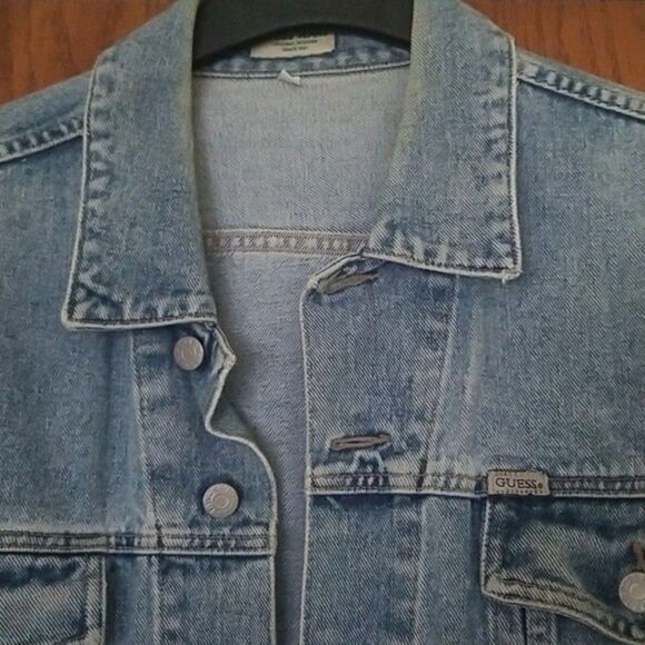 VTG Guess denim jean jacket Medium Mens - Picture 6 of 9